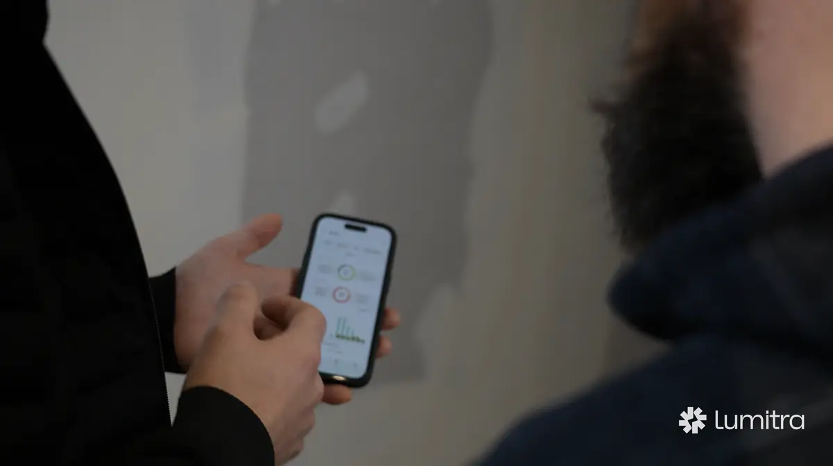 Lumitra-Mieterstrom-App: Mieter-Ansicht auf dem Smartphone