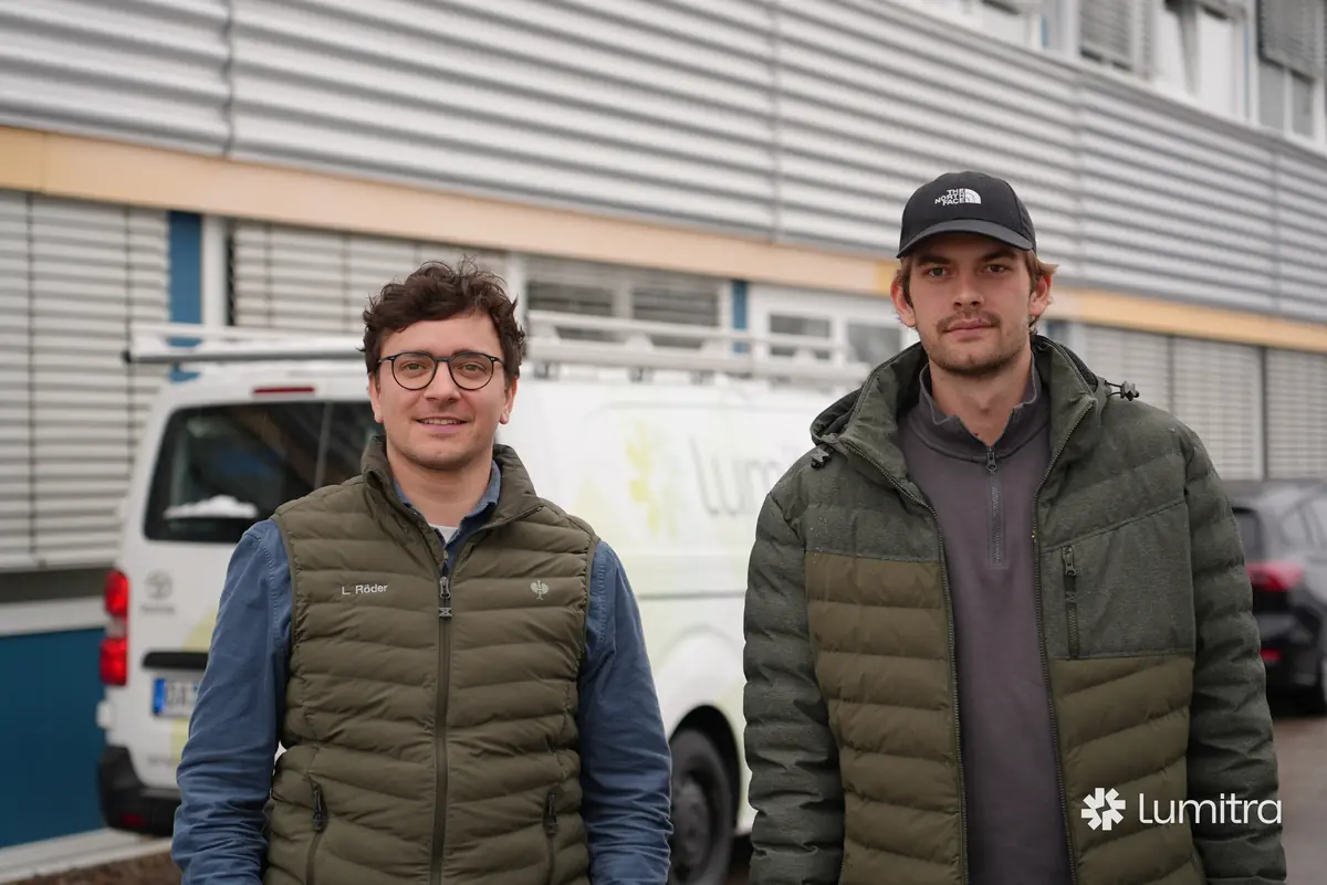 Lumitra-Geschäftsführung Luis Röder und Noah Rues