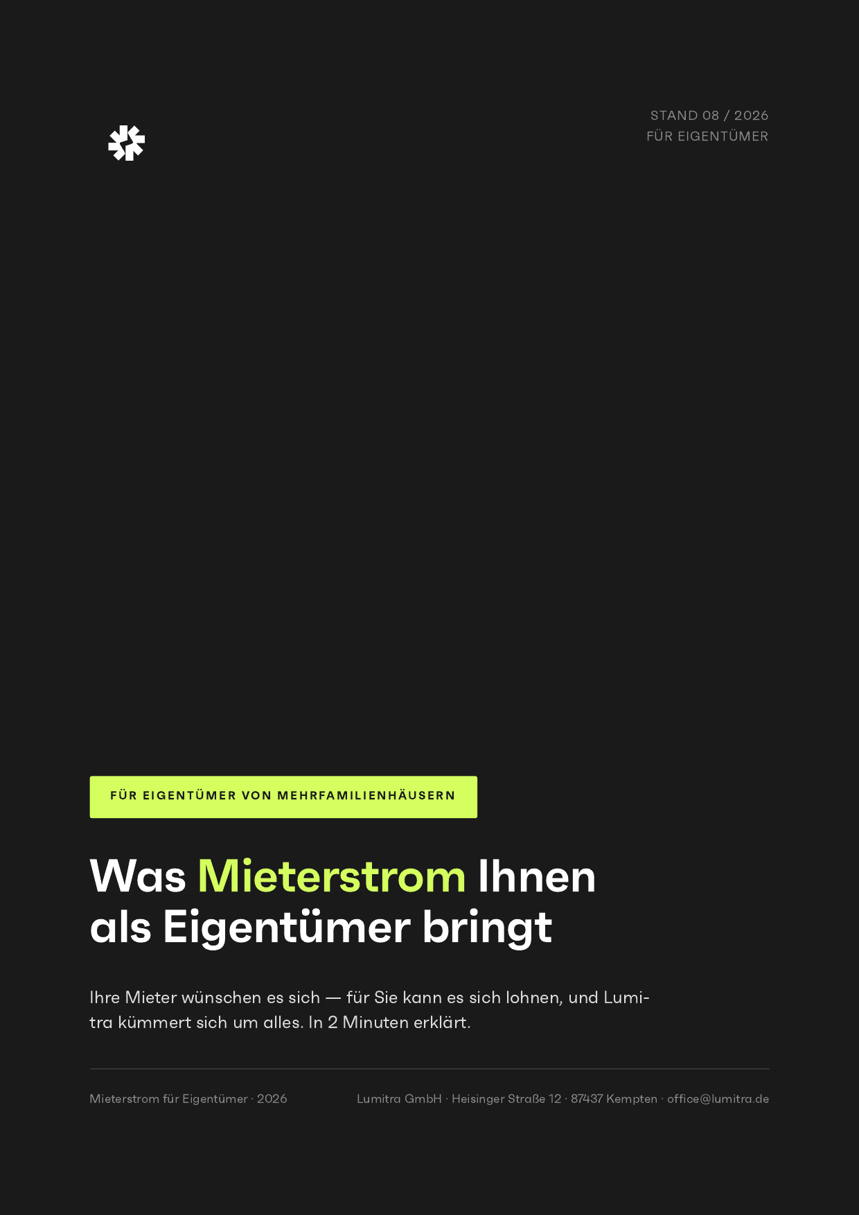 Cover: Was Mieterstrom Ihnen als Eigentümer bringt