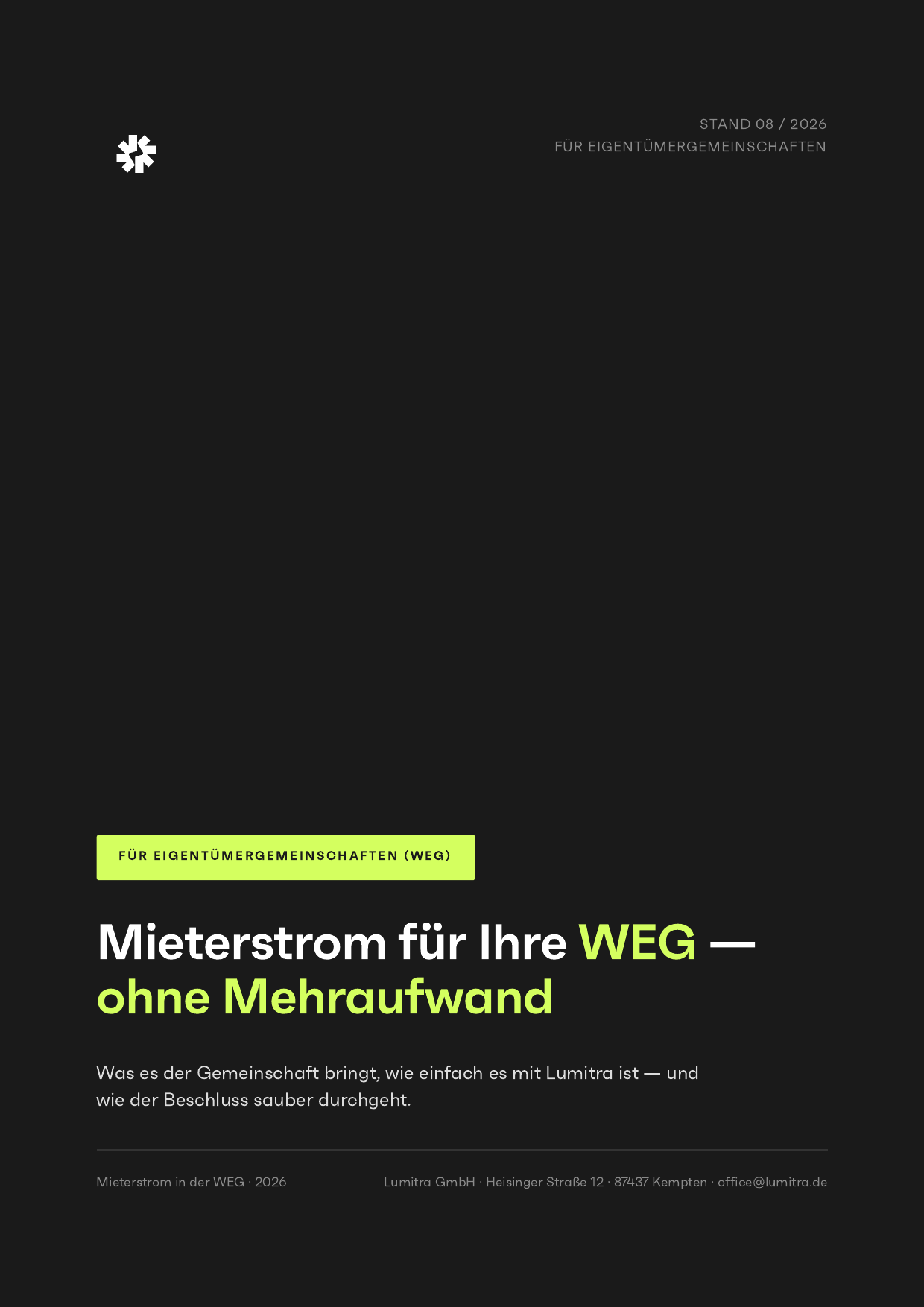 Cover: Mieterstrom für Ihre WEG – ohne Mehraufwand